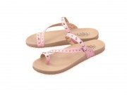 รูปด้านหน้า รองเท้าแตะเพื่อสุขภาพผู้หญิง Klas & Sylph กันน้ำ รุ่น Lexie สีชมพูพาสเทล